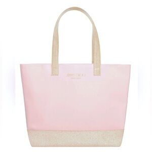 NWT Jimmy Choo Blush and Glittering Gold Tote